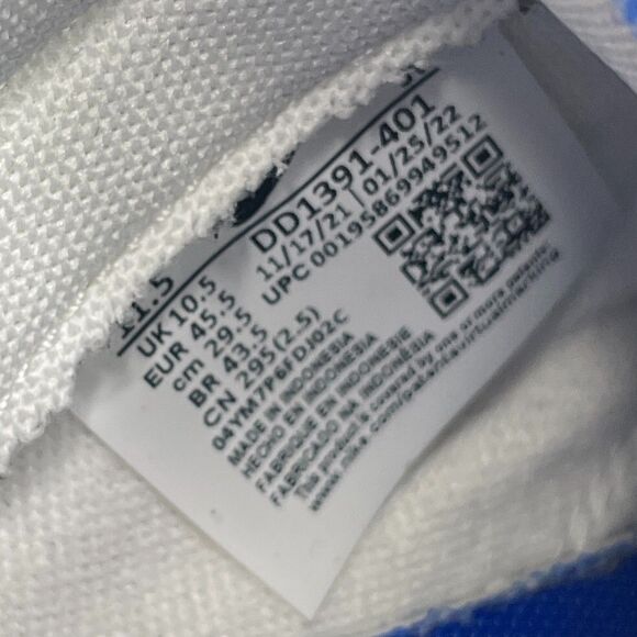 NIKE Low Racer 2022 White Blue Sneakers DD1391-401 Mens Size 11.5 - Picture 10 of 10